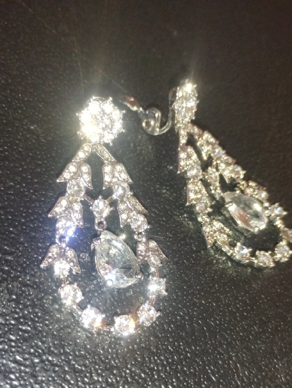 Monet Clip On Earrings - Silver Tone